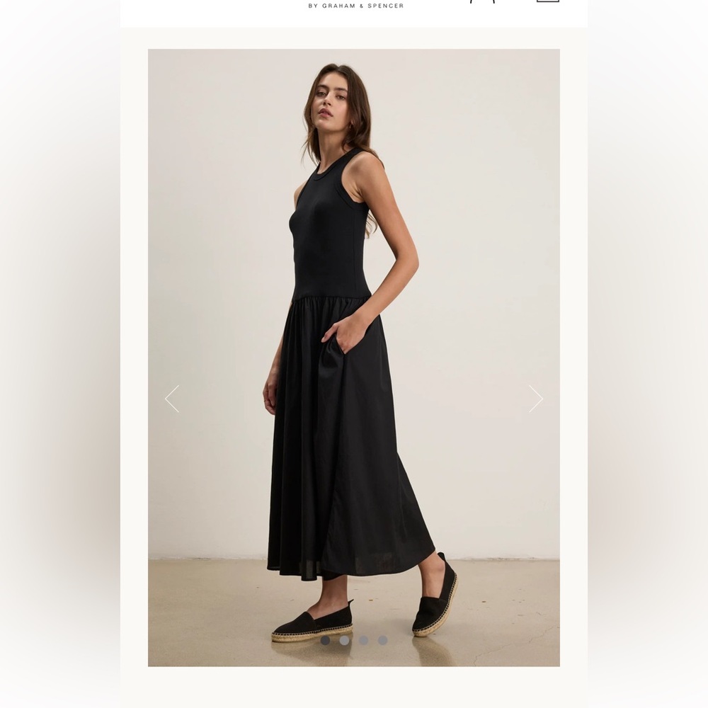 Velvet by Graham and Spencer Amelia dress size XS color black NWT